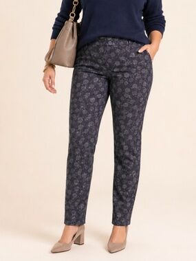 Lisette Metallic Stretch Jaquard Pant - Sz 12